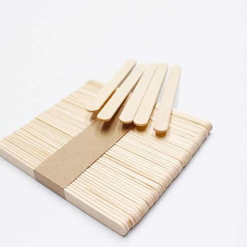 100 Lollipop Sticks Wooden Lolly Sticks for Craft Popsicle and Ice Cream Smooth Polished 114 X 10 X 2 mm in Kuwait