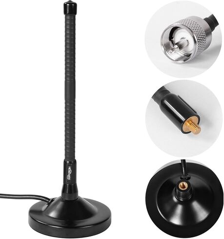 Mini CB Radio with Magnetic Antenna, Mobile CB Radio with AM FM PA, EMG Channel 9/19, VOX, 4-Watt Output for Off Road Trip(HH50 CB Antenna Kit) in Kuwait