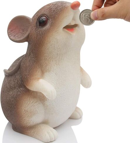 بنك أموال H&W Cute Pig Coin، بنك Piggy مضاد للكسر، بنك أموال إبداعي، يمكنه تخزين 1000 عملة معدنية، أفضل هدية لعيد الميلاد، Squint Piggy (WK7-D2) in Kuwait