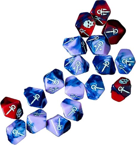 Renegade Game Studios Vampire: مجموعة النرد التنكرية - إصدار محدود من النرد متعدد السطوح باللون الأحمر الأرجواني وصينية قابلة للطي لألعاب تقمص الأدوار in Kuwait