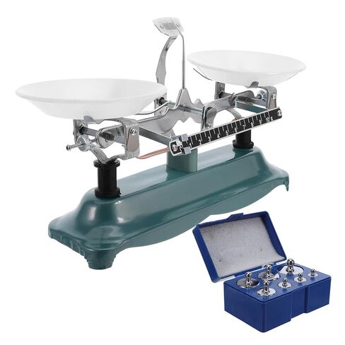 Luxshiny Laboratory Balance Beam Scale with 500g Capacity Mechanical Double Pan Balance Scale with Calibration Weights for Chemistry Physics Experiments and Teaching Tools in Kuwait