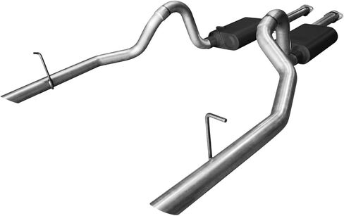 طقم عادم Flowmaster 17112 American Thunder Cat-Back من الفولاذ الألومنيوم مقاس 2.5 بوصة متوافق مع 1994-1997 Ford Mustang GT وCobra مع محرك 4.6L SOHC أو 5.0L in Kuwait