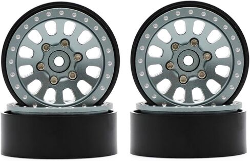 عجلات نحاسية مقاس 1.3 بوصة، -5.40 مم حواف سداسية CNC 7 مم لزاحف 1/18 1/24 RC TRX4M، محوري SCX24 AX24، Redcat Ascent-18، FMS FCX24، 4 قطع، أحمر in Kuwait