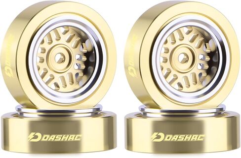 0.7" Brass & Aluminum Beadlock Wheels for 1/30 RC Crawler Axial SCX30 Ford Bronco & Jeep Wrangler JLU Micro Crawler Parts Upgrades in Saudi Arabia
