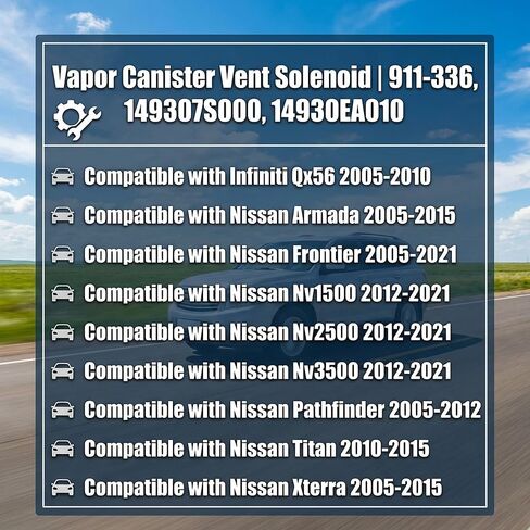 الملف اللولبي لعلبة تنفيس الكربون متوافق مع Infiniti QX56 2005-2010، Nissan Frontier 2005-2021، Pathfinder 2005-2012، Armada، Titan، Xterra، NV1500، NV2500، NV3500 in Kuwait