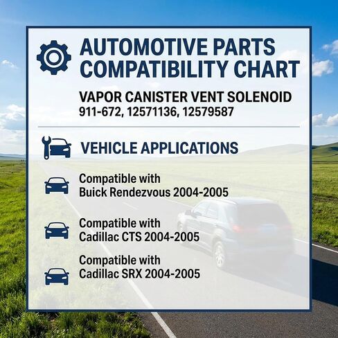 الملف اللولبي لعلبة تنفيس الكربون متوافق مع Buick Rendezvous 2004-2005، Cadillac CTS 2004-2005، SRX 2004-2005 in Kuwait