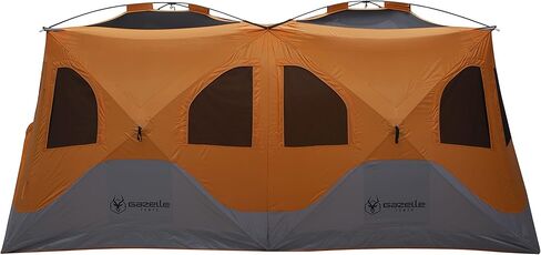 Gazelle Tents™, T8 Hub Tent, Easy 90 Second Set-Up, Waterproof, UV Resistant, Removable Floor, Ample Storage Options, 8-Person, Sunset Orange, 78" x 94" x 165", GT800SS in Saudi Arabia