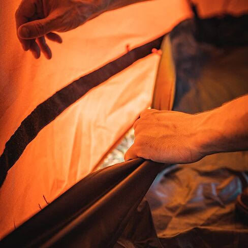 Gazelle Tents™, T8 Hub Tent, Easy 90 Second Set-Up, Waterproof, UV Resistant, Removable Floor, Ample Storage Options, 8-Person, Sunset Orange, 78" x 94" x 165", GT800SS in Saudi Arabia