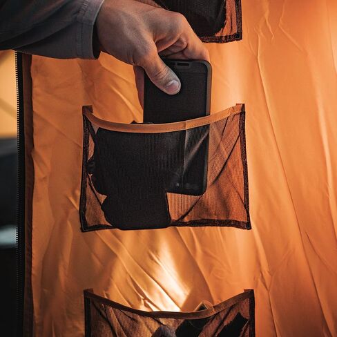 Gazelle Tents™, T8 Hub Tent, Easy 90 Second Set-Up, Waterproof, UV Resistant, Removable Floor, Ample Storage Options, 8-Person, Sunset Orange, 78" x 94" x 165", GT800SS in Saudi Arabia