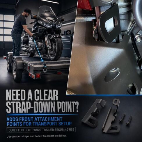 Front Tie Down Brackets Trailer Mount Strapdown Point Kit Compatible with 2018 UP Honda Goldwing GL1800 Tour F6B 2019 2020 2021 2022 in Saudi Arabia