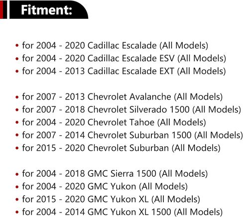 K700432 قطعتان من وصلات نهاية قضيب التأرجح الأمامي لـ 2004-2020 كاديلاك إسكاليد، لـ 2007-2013 تشيفي أفالانش تاهو سوبربان سيلفرادو 1500، لجي إم سي يوكون XL سييرا 1500 جانب الركاب in Kuwait