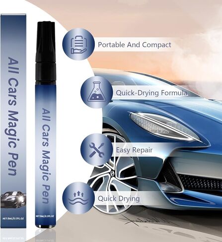 قلم سحري من All Cars قطعتين، قلم مزيل خدوش السيارة السحري 2026، مجموعة أقلام إصلاح خدوش السيارة، بسيط وسريع، متانة طويلة الأمد، إصلاح سريع لجميع ألوان السيارة in Kuwait