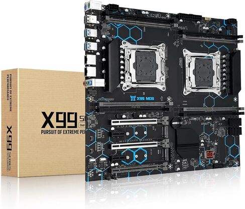 اللوحة الأم MACHINIST X99 Dual CPU LGA 2011-V3، لمعالج Intel Xeon E5 v3 v4 CPU، DDR4 Max Support 256GB، Gigabit LAN، PCIe 3.0، NGFF/NVME M.2، SATA 3.0، USB 3.0، اللوحة الرئيسية للكمبيوتر الشخصي لخادم E-ATX in Saudi Arabia