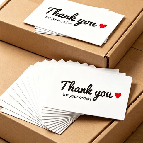 240 PCS Thank You Cards for Small Business, 2" x 3.5" Thank You for Your Order Business Cards, Customer Appreciation Cards for Small Business Owners, Online Retailers and Local Stores in Kuwait
