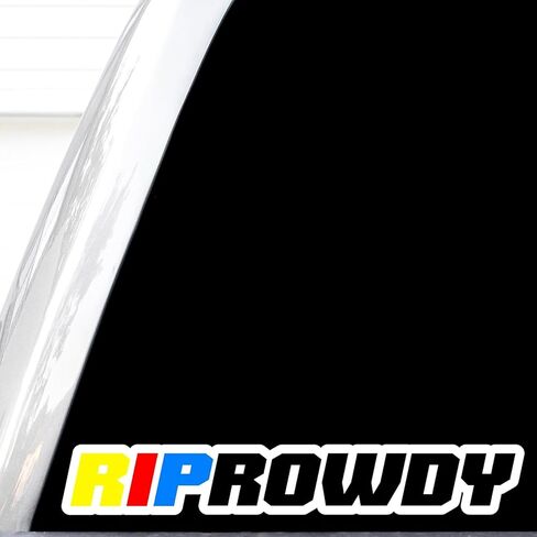 ملصق RIP Rowdy مكون من قطعتين، ملصق من الفينيل Kyle Busch، لمسة نهائية لامعة متعددة الألوان، 1 × 6 بوصة، للسيارات وأجهزة الكمبيوتر المحمولة والأكواب وصناديق الأدوات in Kuwait