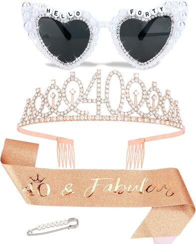 Birthday Sash & Crystal Black Tiara Kit CIEHER Birthday Crown and Sash Crowns for Women Birthday Queen Sash for Women Girls Black Crown Birthday Tiara Birthday Decorations Rhinestones Headband Hair in Kuwait