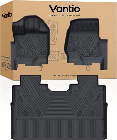 Floor Mats for 2019-2026 Chevrolet Silverado/GMC Sierra 1500 & 2020-2026 2500HD/3500HD Crew Cab (w/Rear Under-seat Storage), All-Weather TPE Custom Fit Floor Liners in Saudi Arabia
