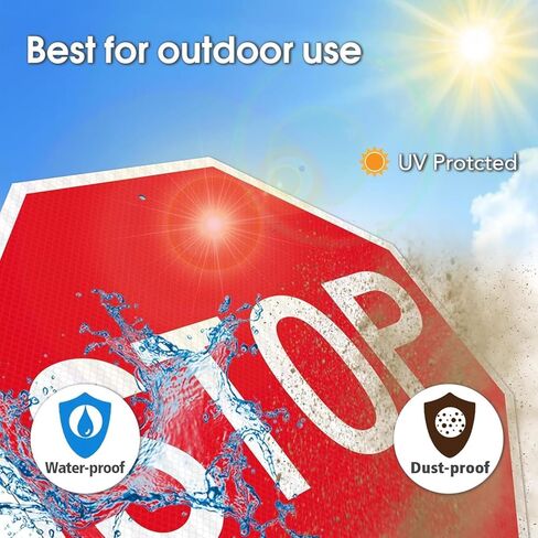 High Visibility Aluminum Solar Stop Sign with LED Lights - Durable Octagon Traffic Warning Sign for Streets, Roads, School Zones, and Parking Lots in Saudi Arabia