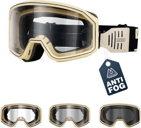 Photochromic Dirt Bike Goggles for Men Women, No Double Vision Anti-Fog with HD Lens, OTG & UV Protection in Saudi Arabia