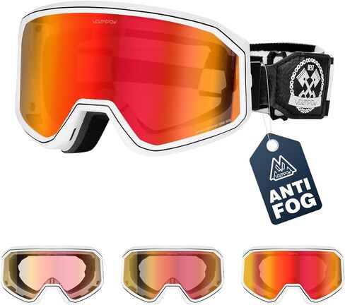 Photochromic Dirt Bike Goggles for Men Women, No Double Vision Anti-Fog with HD Lens, OTG & UV Protection in Saudi Arabia