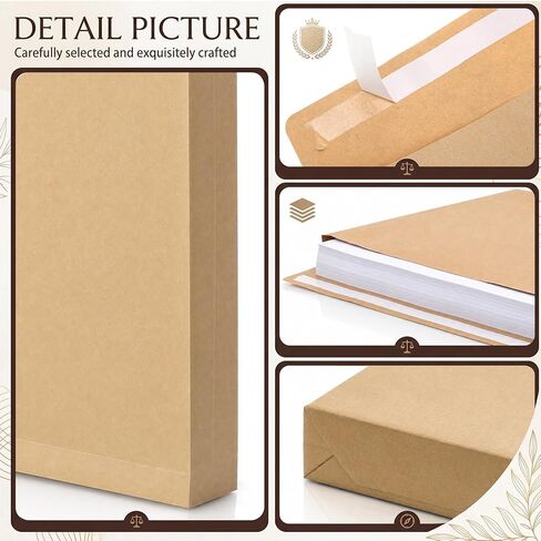 120 حزمة 10 "× 13" مغلفات كتالوج قابلة للتوسيع مانيلا بريدية كبيرة كرافت وثيقة مغلفات ذاتية الختم شديدة التحمل للمجلات والصور والمكتب المنزلي والمدرسة استخدام الأعمال in Kuwait
