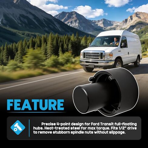 1083 مقبس صامولة المحور الخلفي مناسب لـ 2015-2019 Ford Transit 150 250 350 (يناسب المحاور العائمة الكاملة فقط) مزيل صامولة المحور عالي التحمل يحل محل 205-1007 OTC 7156 in Kuwait