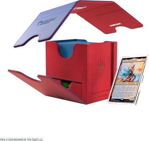 Gamegenic Magic: The Gathering Secrets of Strixhaven Sidekick PRO 100+ XL - صندوق سطح قابل للتحويل، يحمل أكثر من 100 بطاقة بأكمام مزدوجة، شاشة عرض قائد التحميل الجانبي in Kuwait