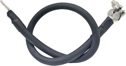 كابل بطارية 1/0 AWG مع أطراف البطارية، سلك نحاسي نقي، السيارات، عاكس الطاقة، اللحام، عربة الجولف، جزازة العشب، دراجة نارية (سلك أسود، 3 أقدام (36 بوصة)، 5/16 بوصة إلى أعلى عمود سلبي، قطعة واحدة) in Kuwait