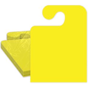 Versa Tags Car Mirror Hang Tags Pack of 50 Blank with Hook Car Hang Tag 8.5" X 11" Car Rear View Mirror Hang Tag Perfect Auto Dealership Supplies Neon Yellow Color