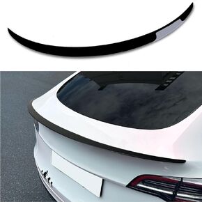 2020-2024 Glossy Black Rear Spoiler Wing Compatible with Tesla Model Y Trunk Lid Long Range Performance 2021 2022 2023
