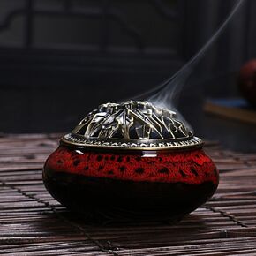 Ceramic Home Decoration Incense Sticks or Cones Burner Porcelain Incense Holder