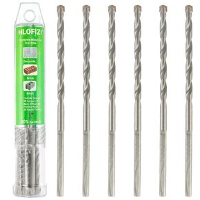 7/32" x 6" Masonry Drill Bits 7/32 inch Concrete Drill Bits Carbide Tipped Hammer Drill Bit, for Cement, Brick, Stone, 6 Pack