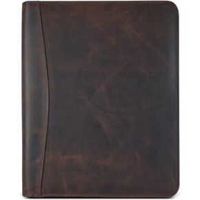 Leather Laptop padfolio with Zipper 13" Laptop and compatible for MacBook ipad case