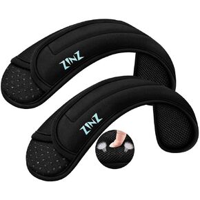 ZINZ 2-Pack Universal Shoulder Pad with Ultra thick Cushion for Bag Luggage Bag Crossbody, Plus Long & Anti-Slip & Breathable,Black-2Pack