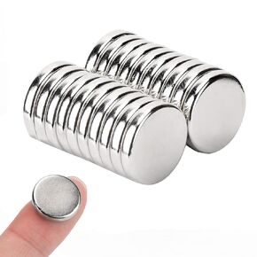 20 PCS Neodymium Disc Magnets - Powerful N45 Permanent Rare Earth Magnets Small Round Magnets for Fridge Whiteboard DIY Scientific Craft Office Magnets, 0.6 inch x 0.12 inch/15 x 3 mm