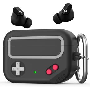Silicone Case for Beats Studio Buds Case Cover, Retro Design Protective Case with Keychain Compatible with Beats Studio Buds 2021 & Beats Studio Buds+ Plus 2023