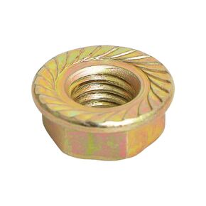 Aopin hex Flange nut Serrated Flange Hex Lock Nuts, Metric, Zinc Plated, M6, 30Pcs
