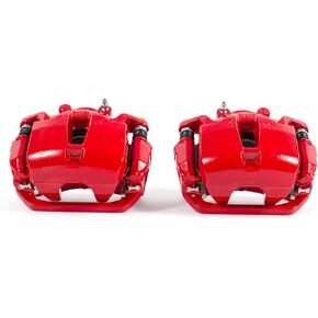 Power Stop Front S2876 Pair of High-Temp Red Powder Coated Calipers