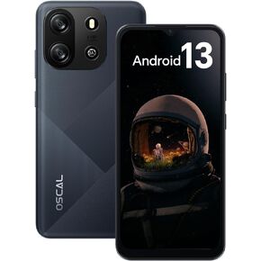 OSCAL Unlocked Phones 2024 Cell Phone, 4GB RAM, 32GB ROM, 1TB TF/SD, 6.57-inch HD Display Smartphone, Flat 1C Android13 Phone, 4700 mAh, 12MP Camera, 10W Fast Charge Dual SIM Unlocked Phone Cellphone in Kuwait
