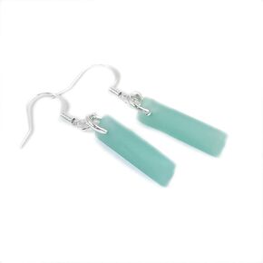 Sea Glass Dangle Earrings - Beach Glass Jewelry - Ocean Gifts for Women - Sea Green Drop Earrings