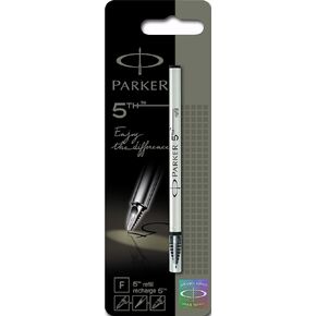 Parker 5th refill 5th Technology Ink Pens, Fine point, Black ink, 1 unit per pack (S0958790)