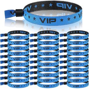 100 Pack VIP Wristbands for Events Cloth Event Wristbands Fabric Party Bracelets for Events Festival Identification Wristbands Identification Bracelets Concerts Birthday Weddings