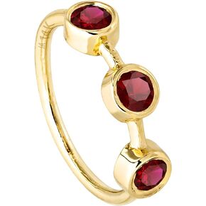 Jewelry Avalanche Solid 14K Gold Nose Hoop 20G Nose Ring Bezel Set 3-Stone Ruby Nose Hoop - Ear Cartilage Ring - July BirthStone Nose Ring