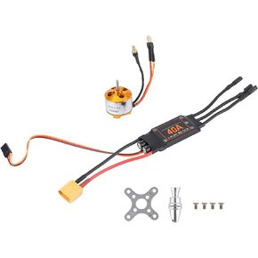 RC Brushless Motor ESC Set,Durable 2212 KV2200 Motor + 40A Brushless ESC XT60 RC Motor ESC Set for Drone Helicopter Upgrade Accessories