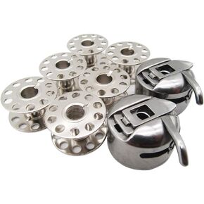 CKPSMS Brand -#BC-HZ3(NS)-B 2PCS+2518 6PCS 2-Bobbin Case,6-Bobbins Compatible with White Sewing Machine
