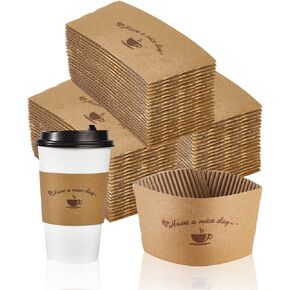 LITOPAK 100 Pack 10 oz Paper Coffee Cups, Disposable Coffee Cups with Lids, Drinking Cups for Coffee, Water, Juice, or Tea. Hot Paper Coffee Cups for Home, Restaurant, Store and Cafe
