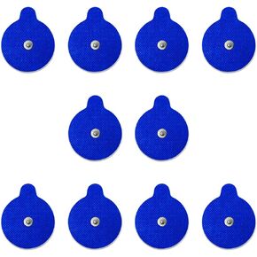HiDow Compatible Replacement TENS Electrodes, Premium Quality 2" Round Electrode Pads for Hi-Dow TENS Units, 5 Pair of Snap TENS Unit Electrodes (10 TENS Unit Pads), Discount TENS Brand