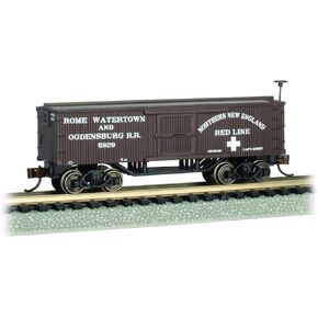 Bachmann Trains - Old-TIME Box CAR - Rome, Watertown and Ogdensburg - N Scale