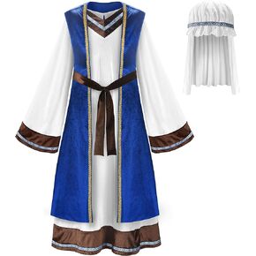 ReliBeauty Boys Saint Joseph Costume Shepherd Costume Saint Costume for Kids with Vest and Headpiece
