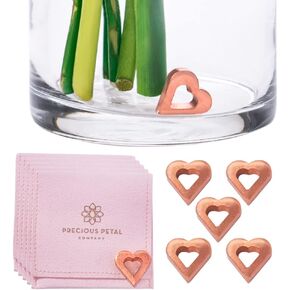 Flower Food Alternative for Fresh Cut Flowers. Copper Charm Keeps Flower Water Clean and Clear. Just Place it in the Vase, Reusable (1)